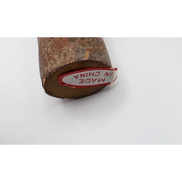 Wooden Carved Santa Face Christmas Tree Ornament Rustic Folk Art Hand Painted - Picture 6 of 8